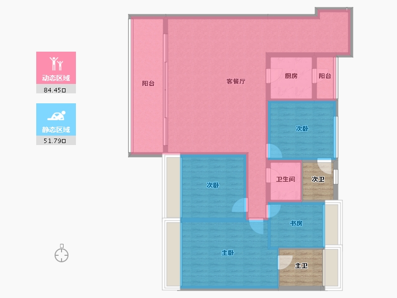 四川省-成都市-中港东湖壹号-131.63-户型库-动静分区