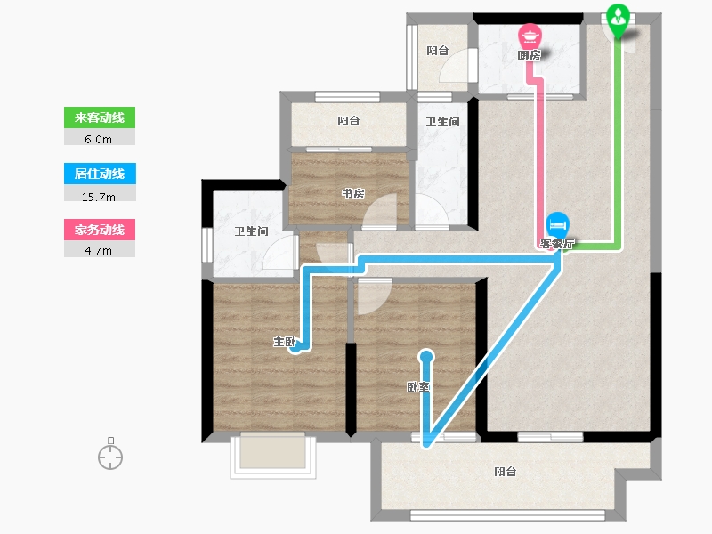 湖南省-郴州市-颐和星湾-87.21-户型库-动静线