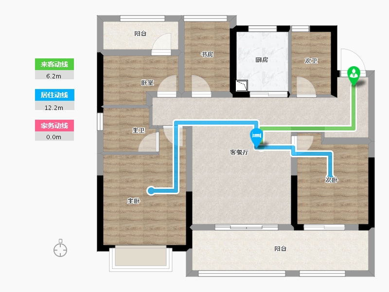 安徽省-六安市-绿地未来城-92.80-户型库-动静线