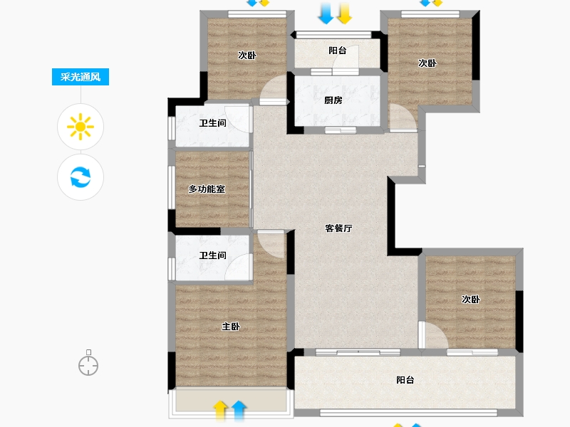 四川省-宜宾市-绿地宜宾城际空间站-113.12-户型库-采光通风