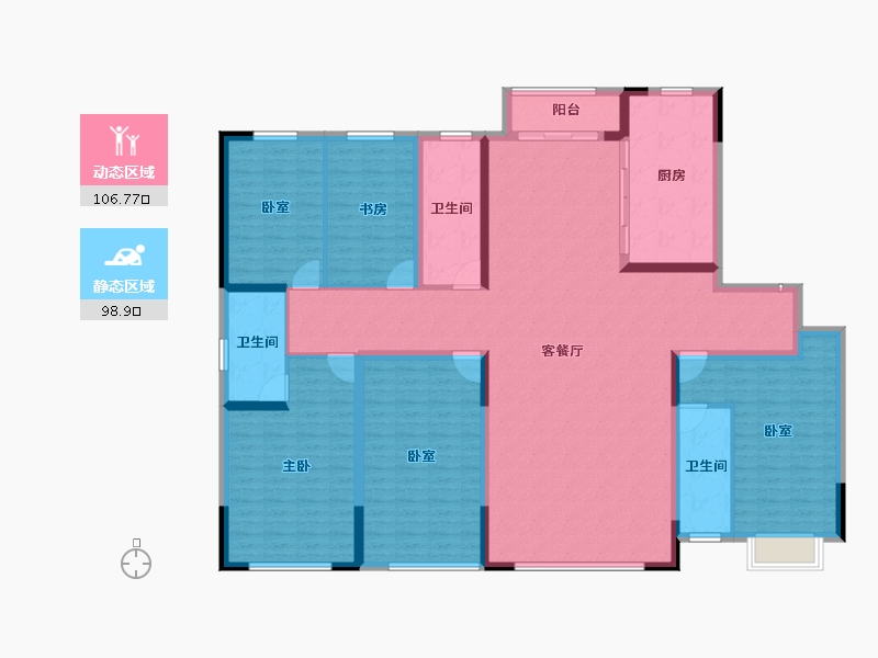 河北省-沧州市-正康开元一品-187.20-户型库-动静分区