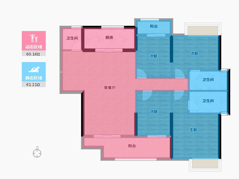 湖南省-郴州市-凯为佳园-109.35-户型库-动静分区