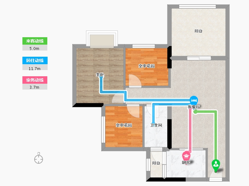 广东省-江门市-新熙花园-66.13-户型库-动静线