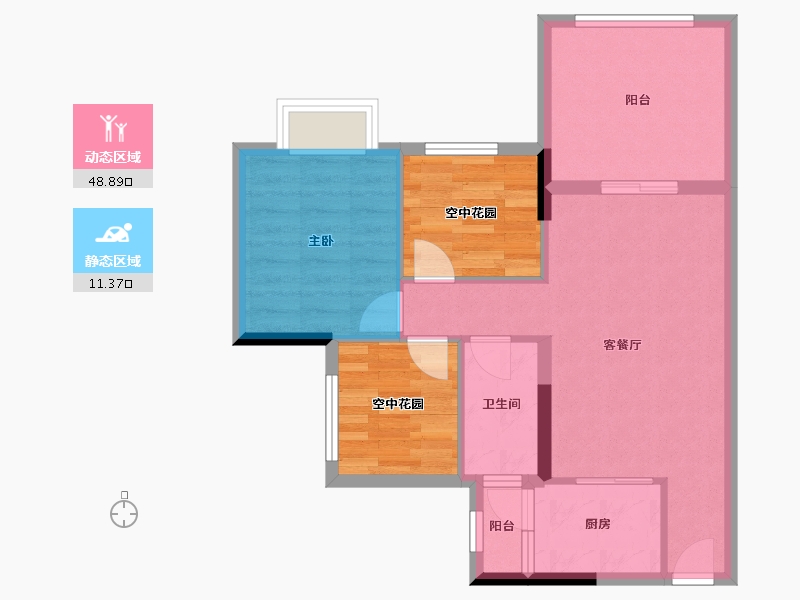 广东省-江门市-新熙花园-66.13-户型库-动静分区