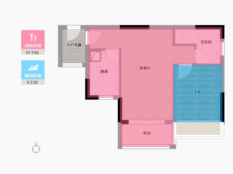 广东省-清远市-弘景嘉园-42.44-户型库-动静分区