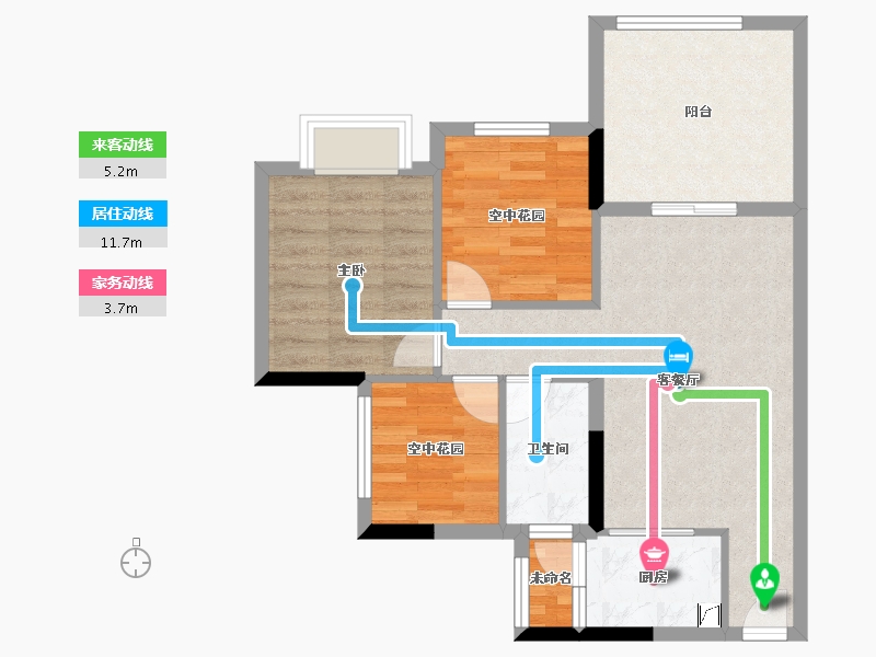 广东省-江门市-新熙花园-67.68-户型库-动静线