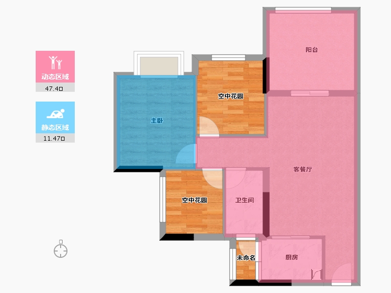 广东省-江门市-新熙花园-67.68-户型库-动静分区