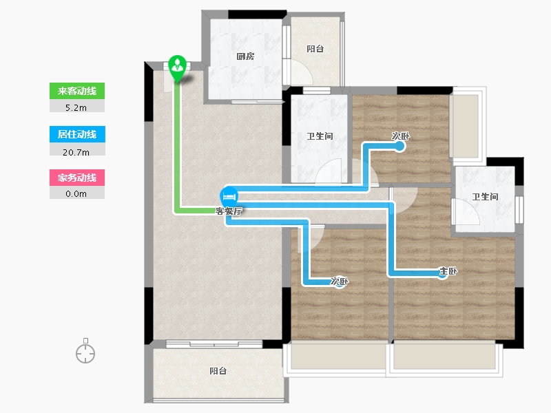 广东省-江门市-玖珑湾-84.44-户型库-动静线