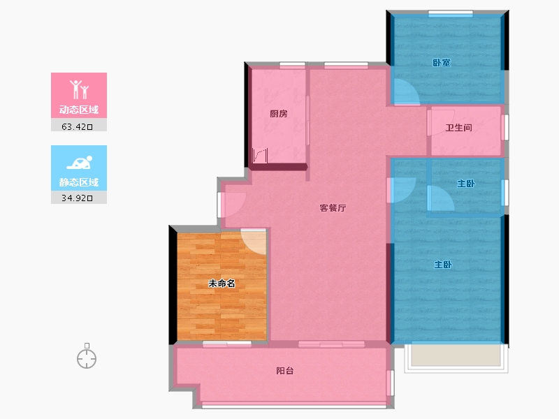 安徽省-阜阳市-碧桂园书香雅苑-100.00-户型库-动静分区