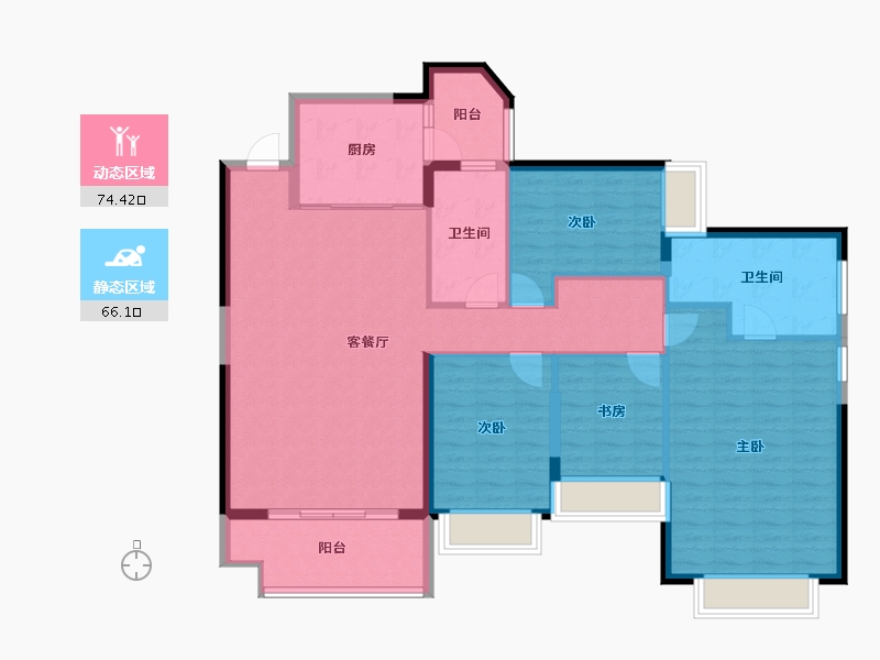 广东省-江门市-江门恒大悦珑湾-127.96-户型库-动静分区