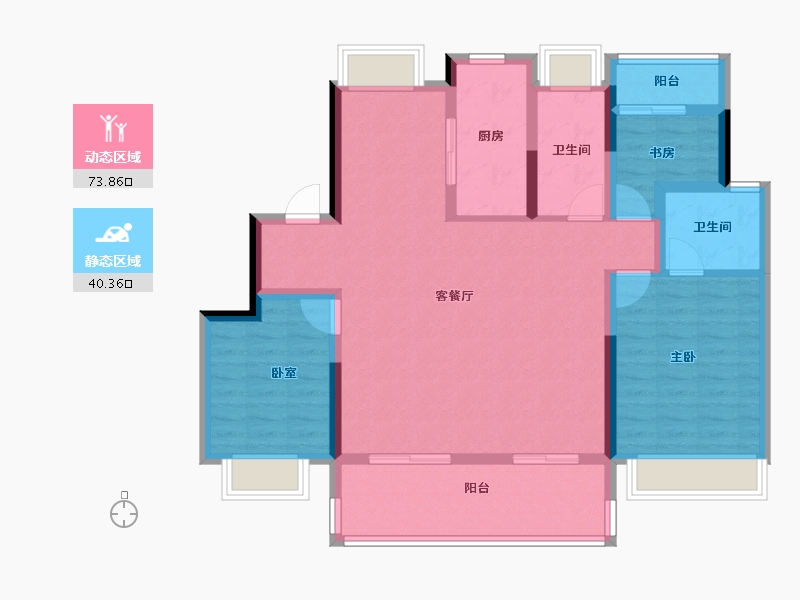 安徽省-阜阳市-金地都会四季-102.40-户型库-动静分区