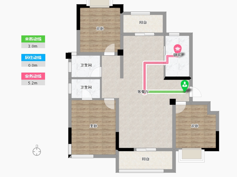 湖北省-武汉市-武汉中国健康谷-95.97-户型库-动静线