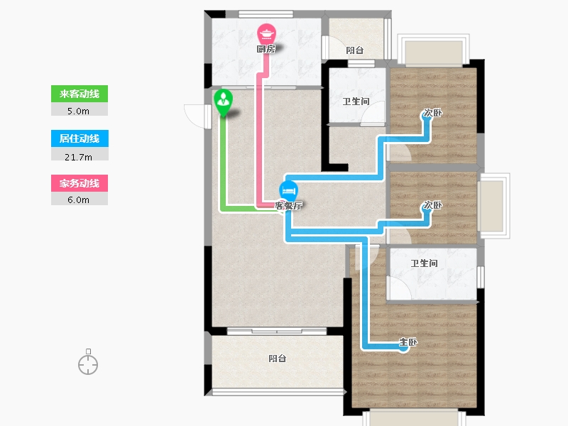 广东省-江门市-江门恒大悦珑湾-96.87-户型库-动静线