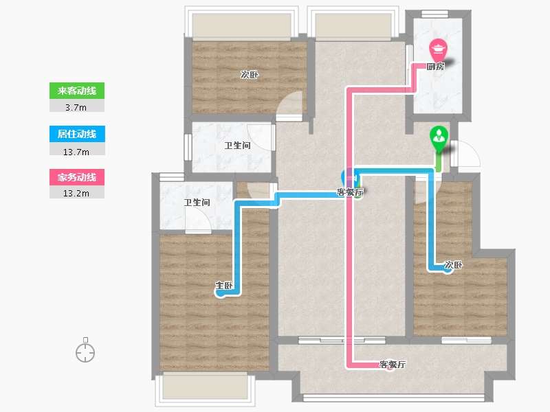 安徽省-阜阳市-颍州正荣府-95.20-户型库-动静线