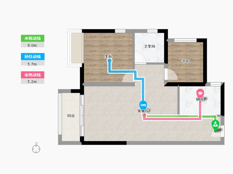 广东省-江门市-融创潭江首府-63.57-户型库-动静线