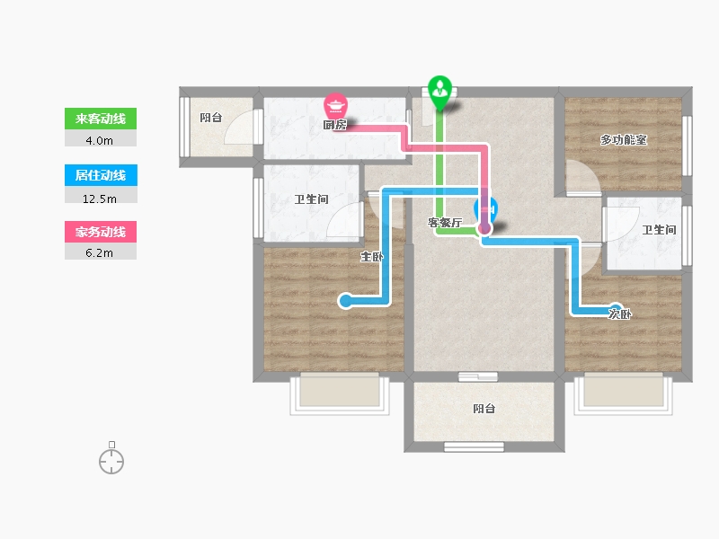 广东省-江门市-骏景湾领峰-77.06-户型库-动静线