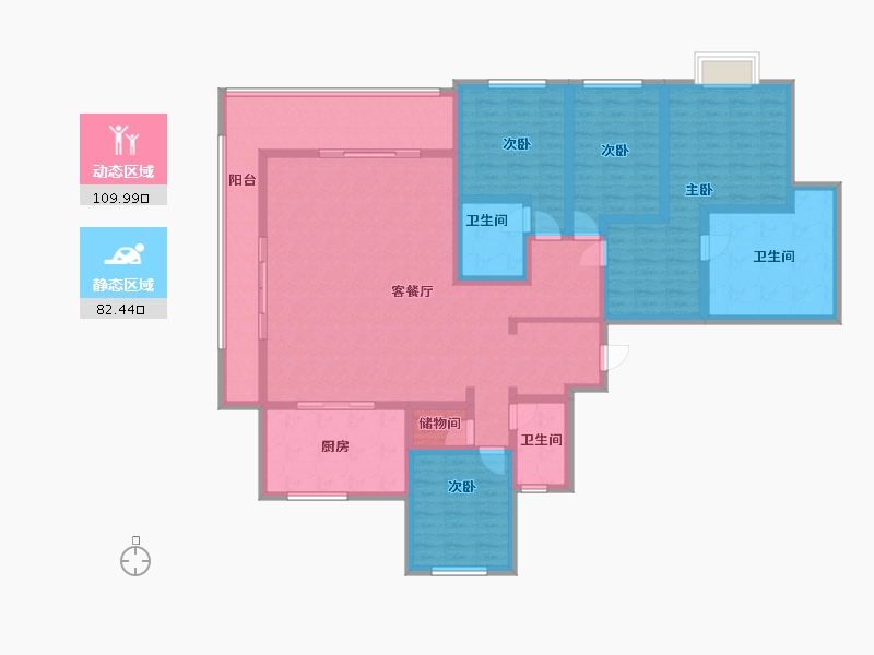 浙江省-宁波市-绿城交投·晓风印月-172.00-户型库-动静分区