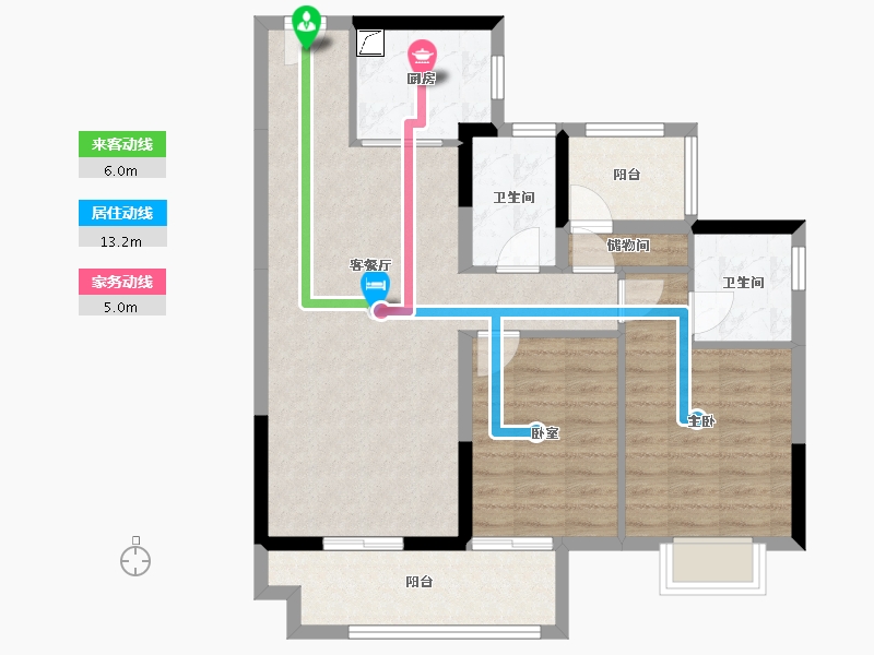 广东省-江门市-海伦堡·玖悦澜湾-81.00-户型库-动静线