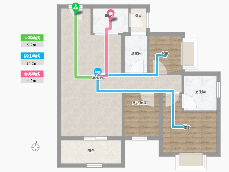 广东省-江门市-骏景湾领峰-72.08-户型库-动静线