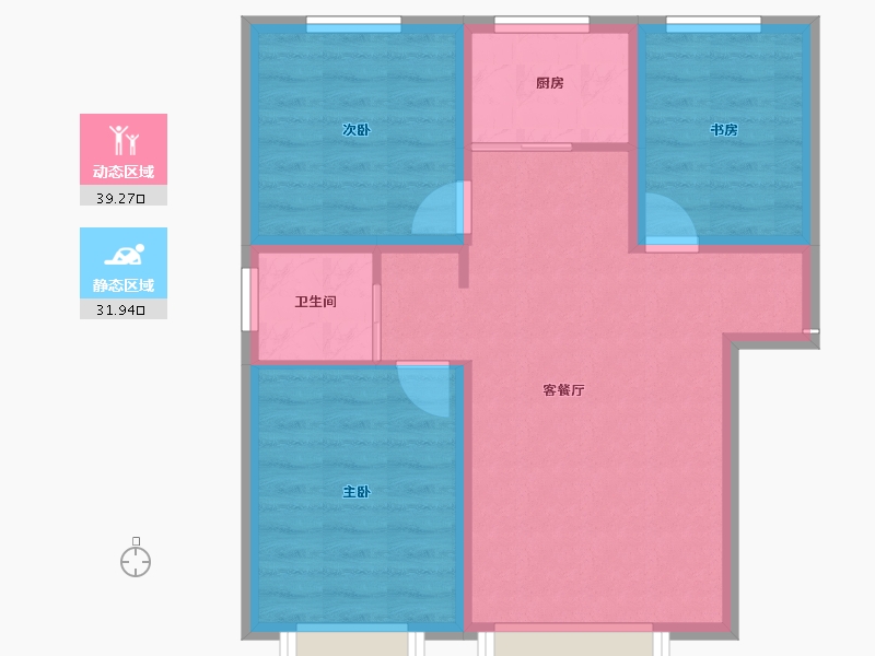 新疆维吾尔自治区-乌鲁木齐市-阳光康城-63.47-户型库-动静分区