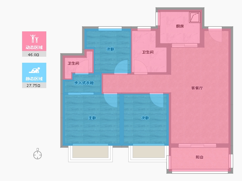 山东省-青岛市-绿地国科-70.00-户型库-动静分区