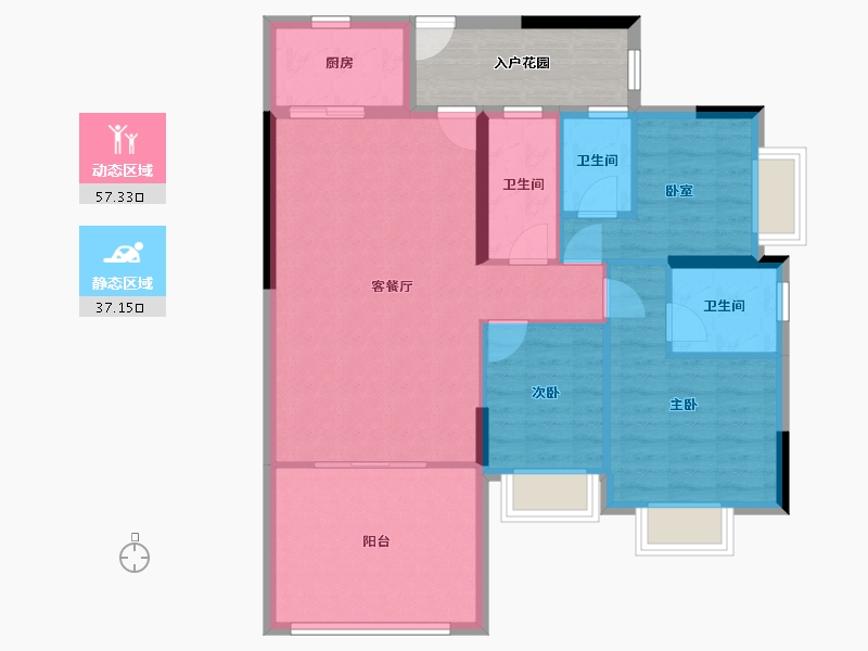 广东省-江门市-御凯名都-92.12-户型库-动静分区