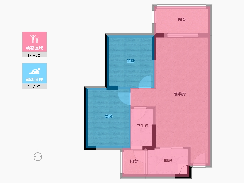 广东省-清远市-弘景嘉园-58.50-户型库-动静分区