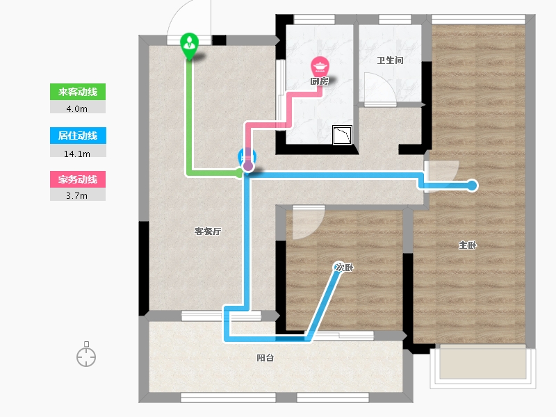 安徽省-六安市-绿地未来城-72.80-户型库-动静线