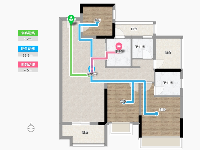 广东省-江门市-敏捷·云锦-87.92-户型库-动静线