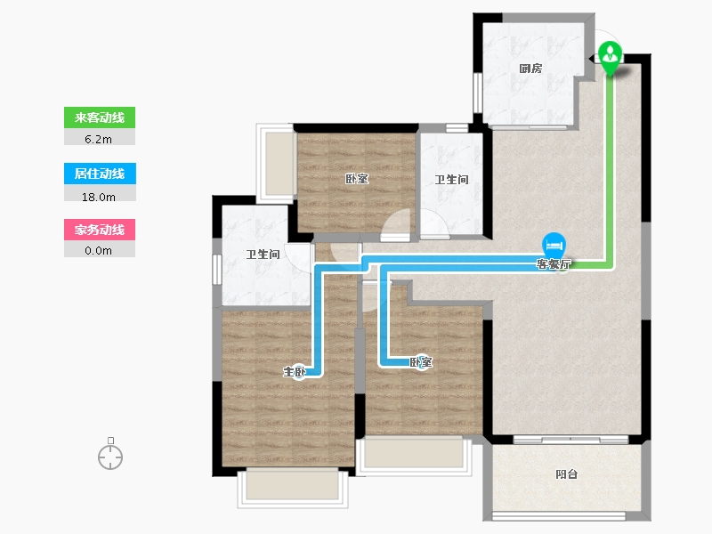 广东省-江门市-江门恒大悦珑湾-102.24-户型库-动静线