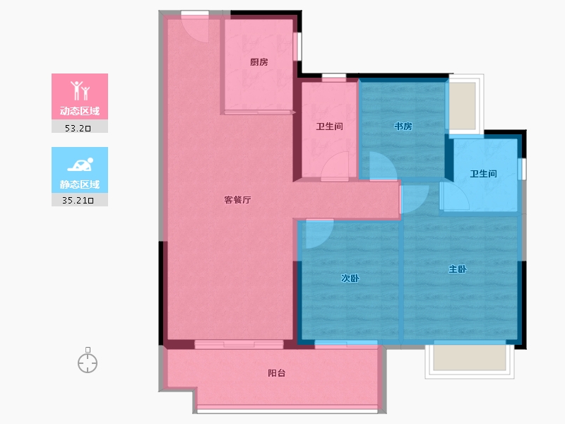 广东省-江门市-融创潭江首府-79.67-户型库-动静分区