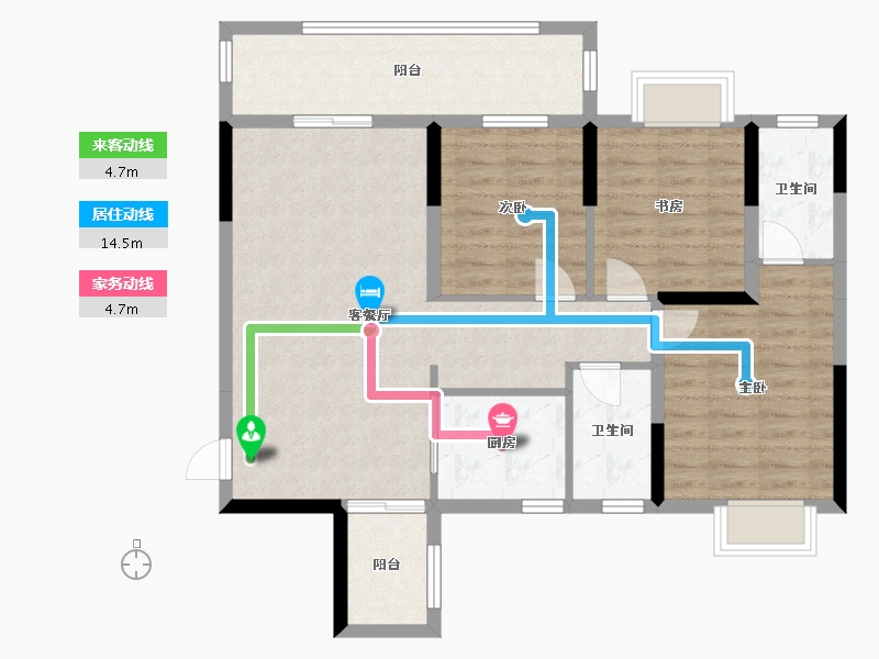 广西壮族自治区-桂林市-交投地产·兴进漓江悦府-87.66-户型库-动静线