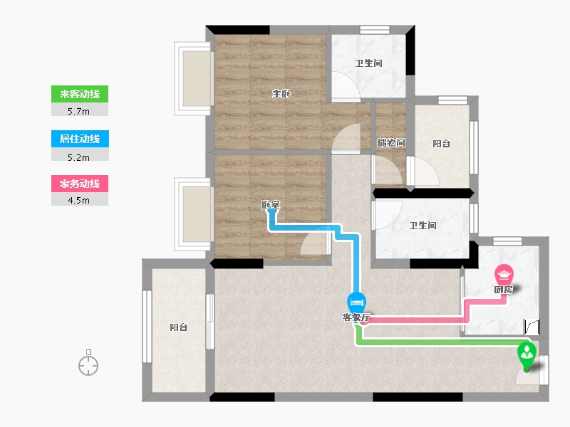 广东省-江门市-海伦堡·玖悦澜湾-71.94-户型库-动静线