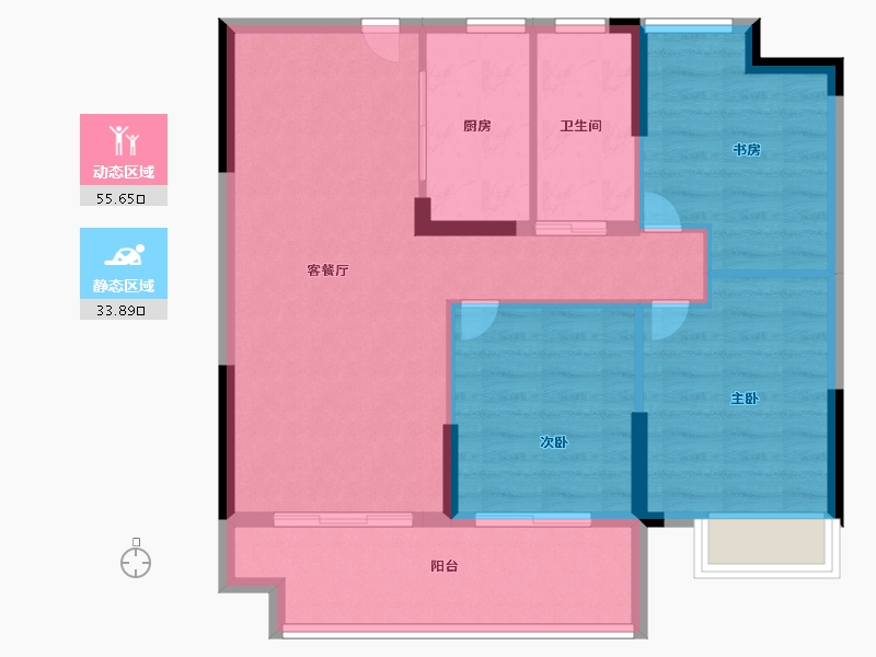 安徽省-铜陵市-万海力高澜山郡-80.79-户型库-动静分区