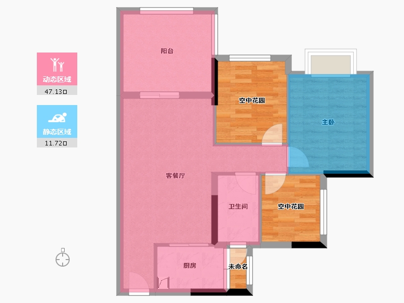 广东省-江门市-新熙花园-67.76-户型库-动静分区