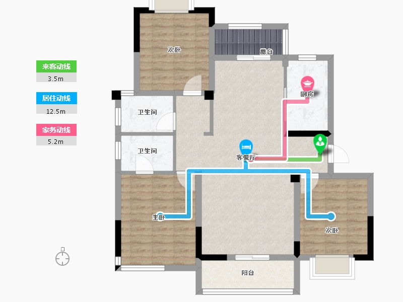 湖北省-武汉市-武汉中国健康谷-95.48-户型库-动静线