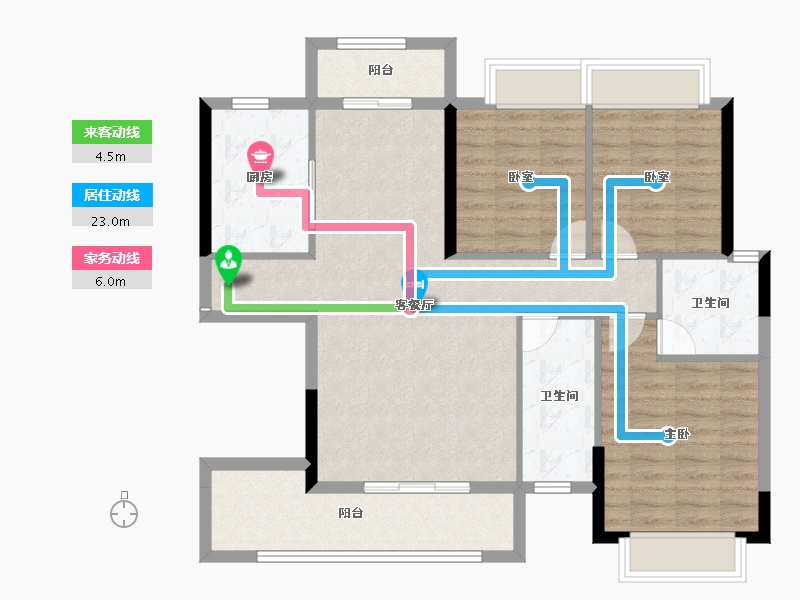 湖南省-郴州市-鑫盛仁城华府-97.91-户型库-动静线