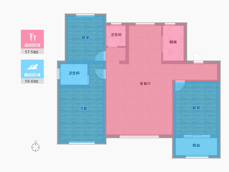 河北省-沧州市-奥莱领世郡-102.08-户型库-动静分区