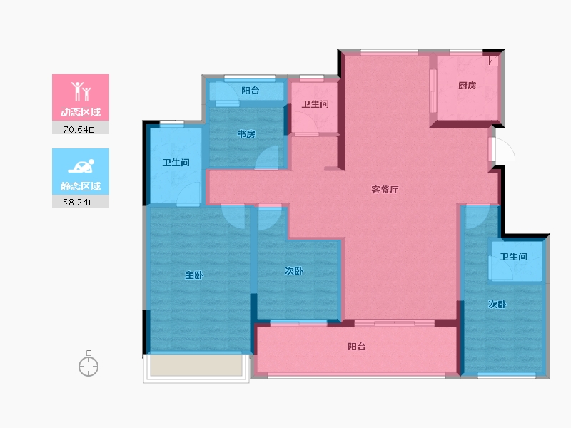 浙江省-台州市-新城东泰云樾风华-114.76-户型库-动静分区