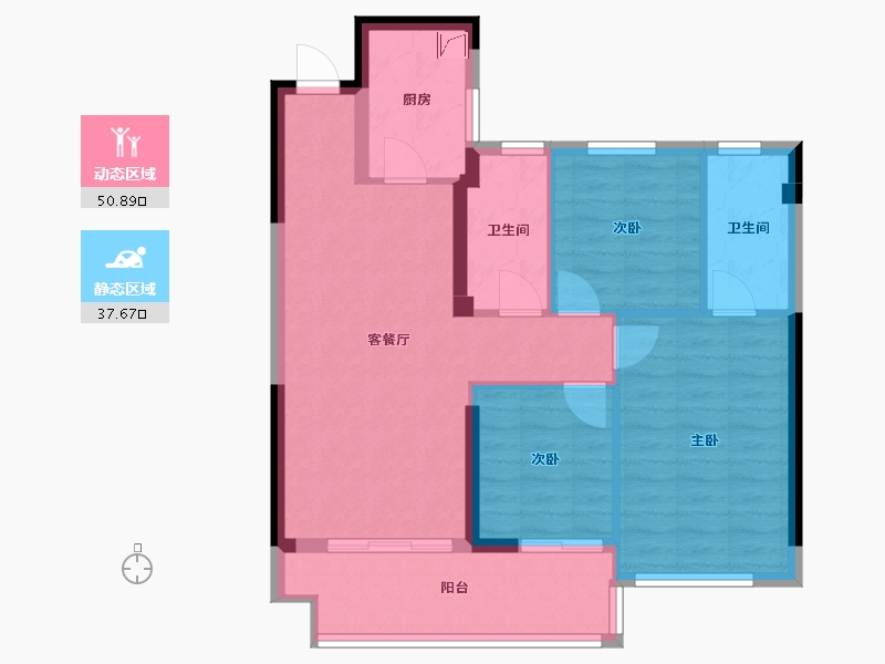 福建省-三明市-沙县品润凤麟台-79.32-户型库-动静分区