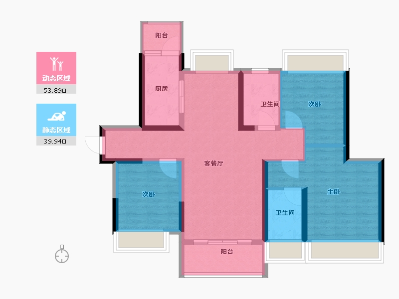 广东省-江门市-联合高峰汇-83.06-户型库-动静分区