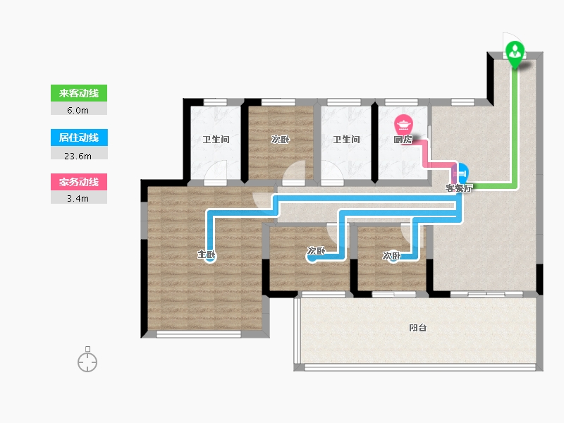 浙江省-台州市-众安未来社区-111.54-户型库-动静线