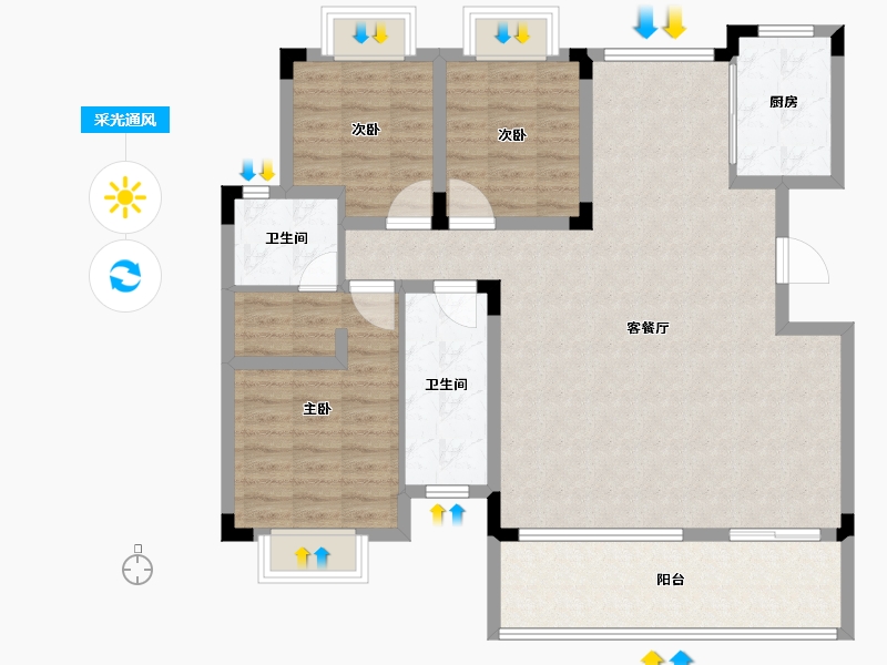 湖北省-宜昌市-交投十里春风-112.00-户型库-采光通风