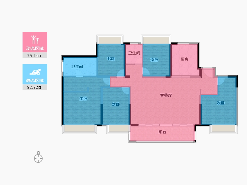 江苏省-盐城市-盐城富力科创城-144.77-户型库-动静分区