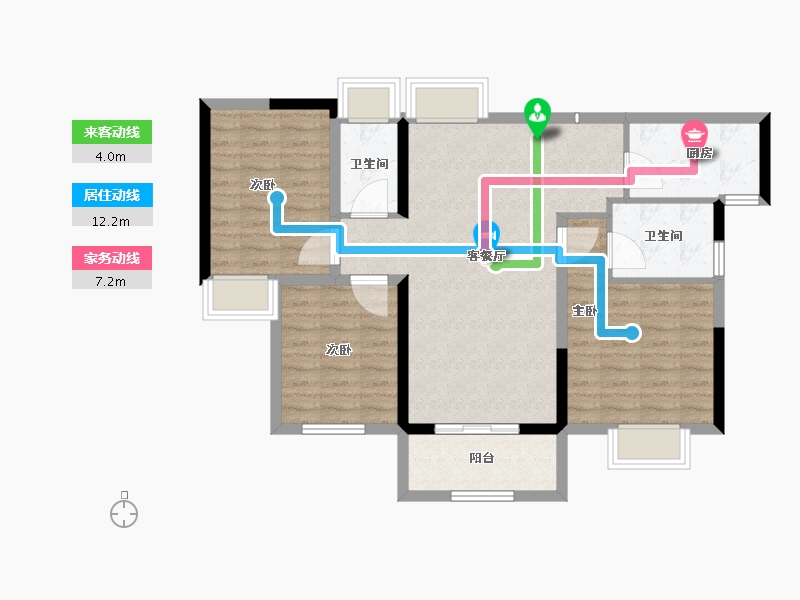 广东省-江门市-远洋·天成-85.05-户型库-动静线