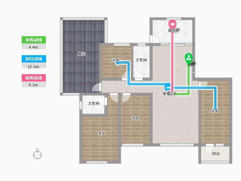 山东省-淄博市-鼎成御园-146.09-户型库-动静线