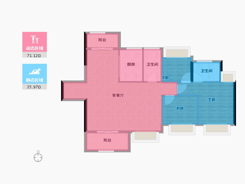 广东省-江门市-远洋·天成-97.17-户型库-动静分区