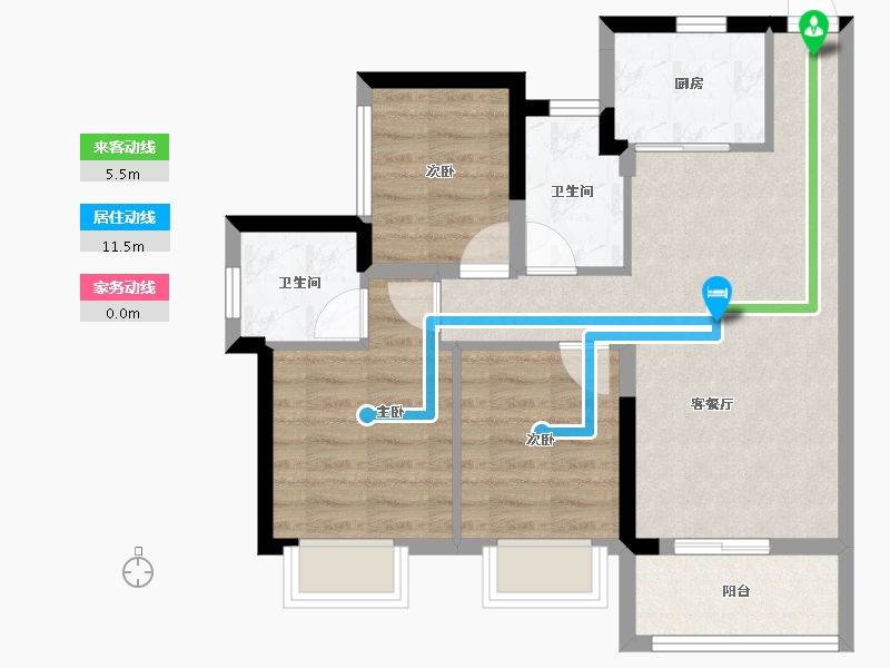 广东省-江门市-融信大发弘阳国樾府-64.12-户型库-动静线