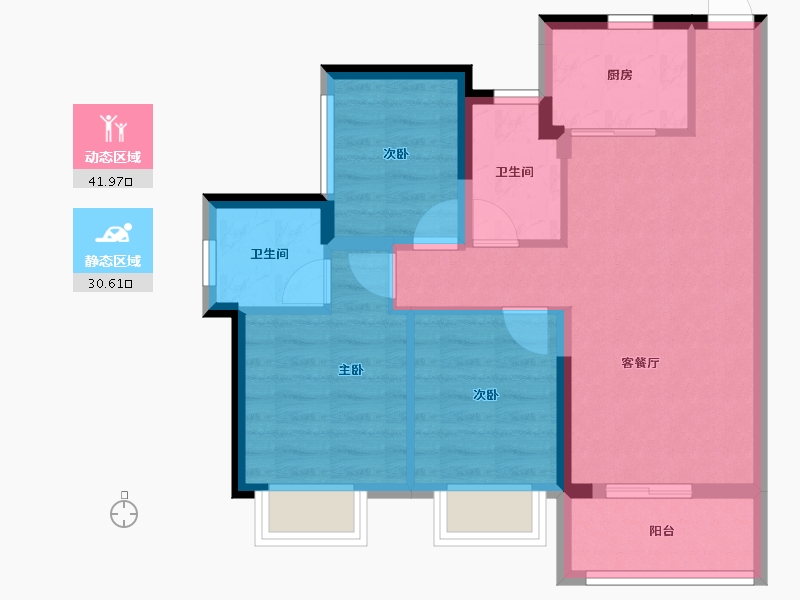 广东省-江门市-融信大发弘阳国樾府-64.12-户型库-动静分区