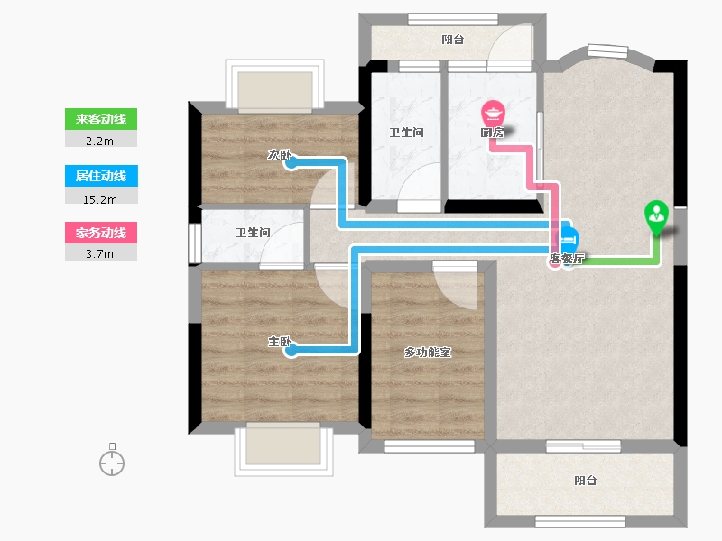 广东省-江门市-锦富·汇景湾-69.49-户型库-动静线